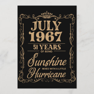 Carte juillet 1967 51 ans de soleil anniversaire t-s