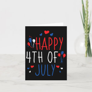 Carte Juillet Joyeux drapeau 4 juillet américain