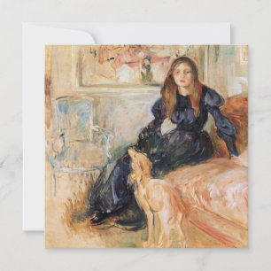 Carte Julie Manet et son Greyhound (par Berthe Morisot)
