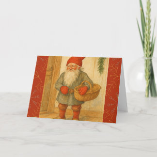 Carte Jultomte/Nisse Noël scandinave
