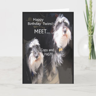 Carte Jumeaux comiques de joyeux anniversaire