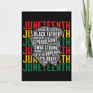 Carte Juneteenth Afro Noir Paroles Père Afro-Américain A