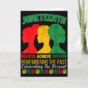 Carte Juneteenth Croire Réussir Afro Histoire Noire
