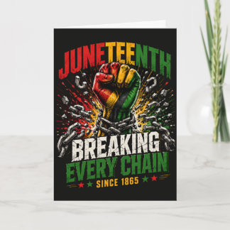 Carte Juneteenth Liberté Brisant Chaque Chaîne Depuis 18