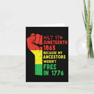 Carte Junetten Mes ancêtres Libres Black African Flag Pr