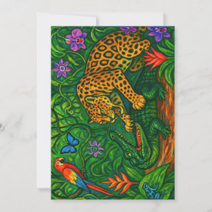 Carte "Jungle Rivals" - Portrait coloré de la faune