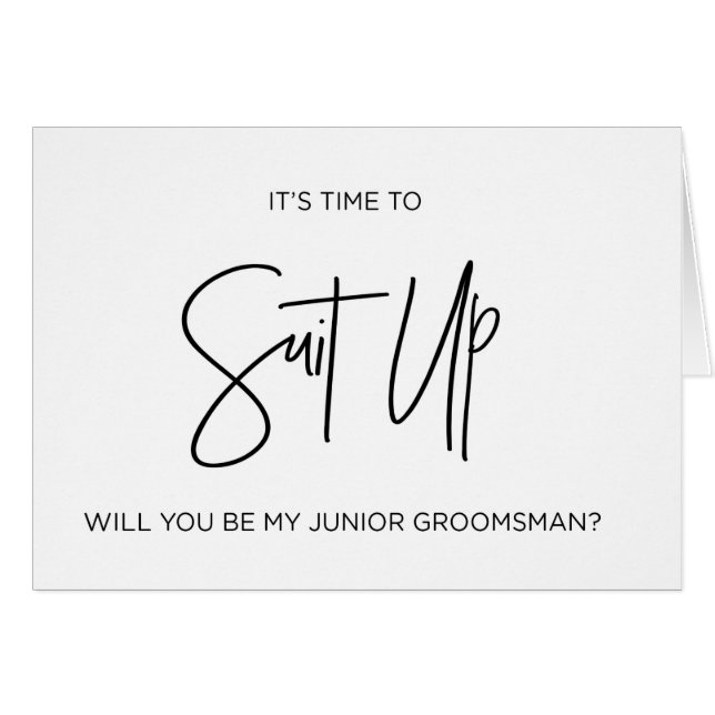Carte junior de jour du mariage de Groomsman (Devant horizontal)