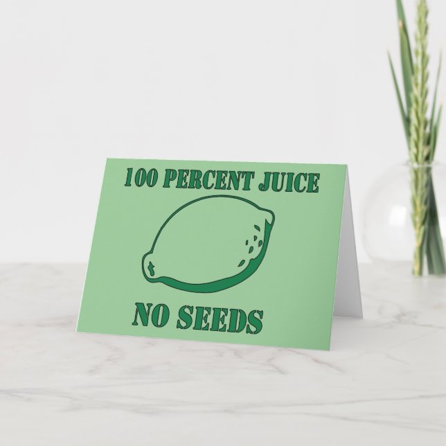 Carte Jus aucunes graines (Devant)