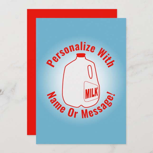 Carte Jus de lait (Devant / Derrière)