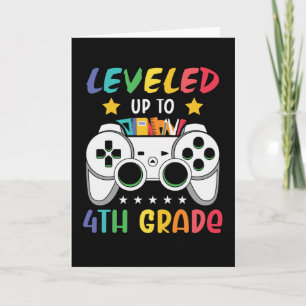 Carte Jusqu'à la 4e année de retour à l'école gamer vidé