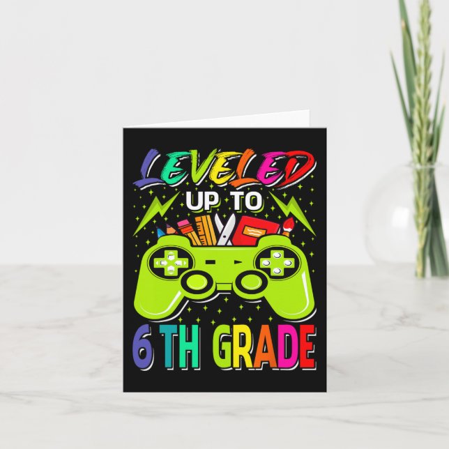 Carte Jusqu'À La 6E Année Gamer Retour À L'École Premièr (Devant)