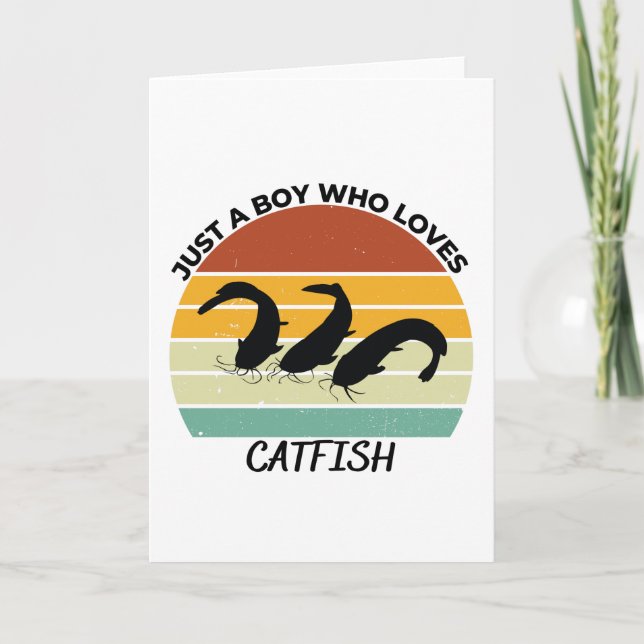 Carte Just a boy who loves catfish (Devant)