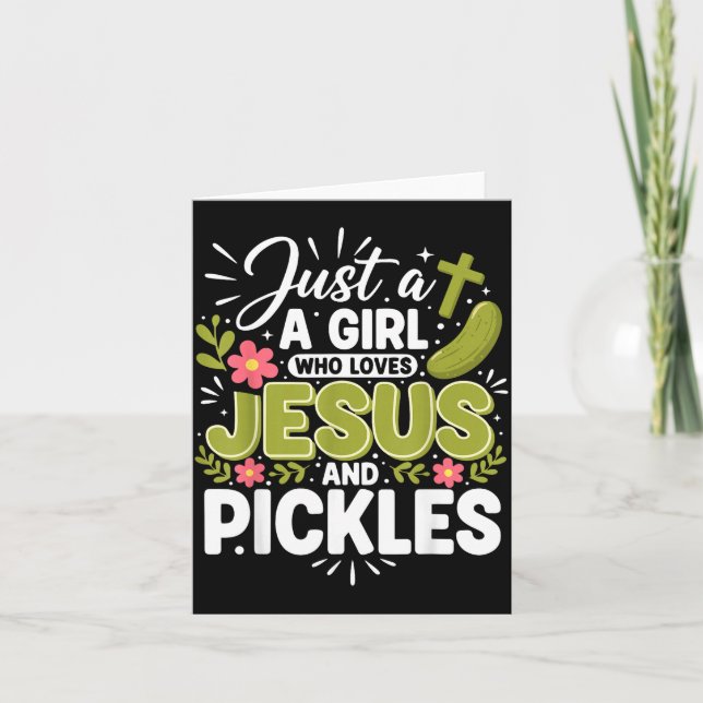 Carte Just A Girl Who Loves Jesus And Ckles  (Devant)
