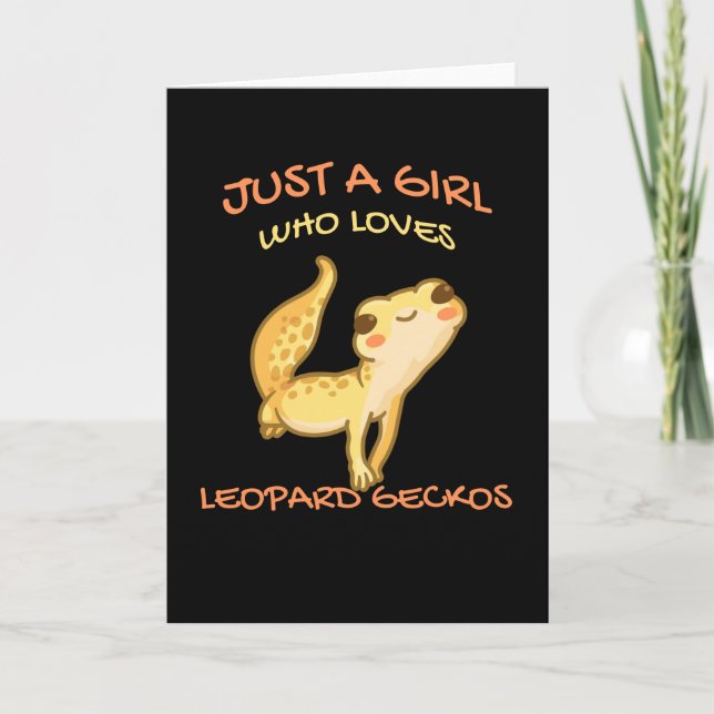 Carte Just A Girl Who Loves Leopard Gecko Gekko Lizard (Devant)