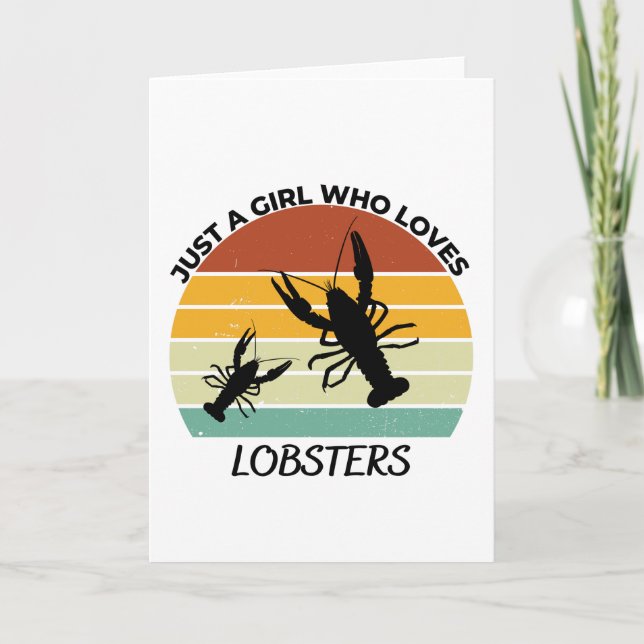 Carte Just a girl who loves lobsters (Devant)