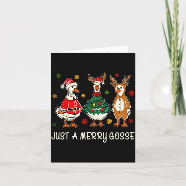 Carte Just A Jolly Cute Goose Funny Merry Goosemas Chris (Devant)