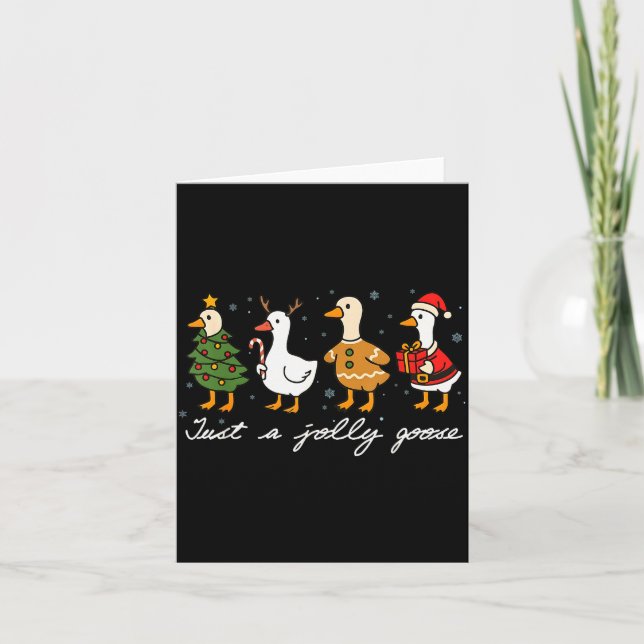Carte Just A Jolly Cute Goose Funny Merry Goosemas Chris (Devant)