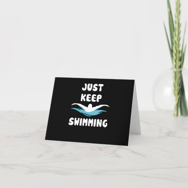 Carte Just Keep Swimming - Funny Swim Sport Swimmer (Devant)