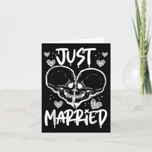 Carte Just Married Halloween Skeleton Bride And Groom We
