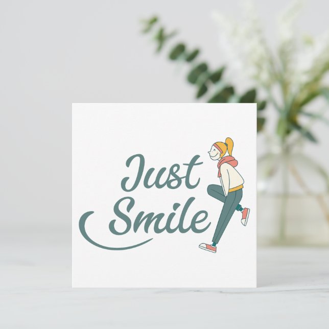 Carte Just Smile (Debout devant)