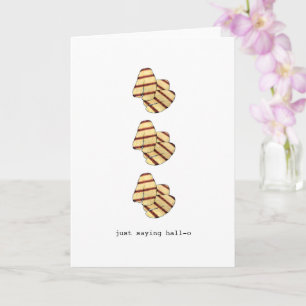Carte Juste dire Hall-o Salut Bonjour Halloumi Fromage F
