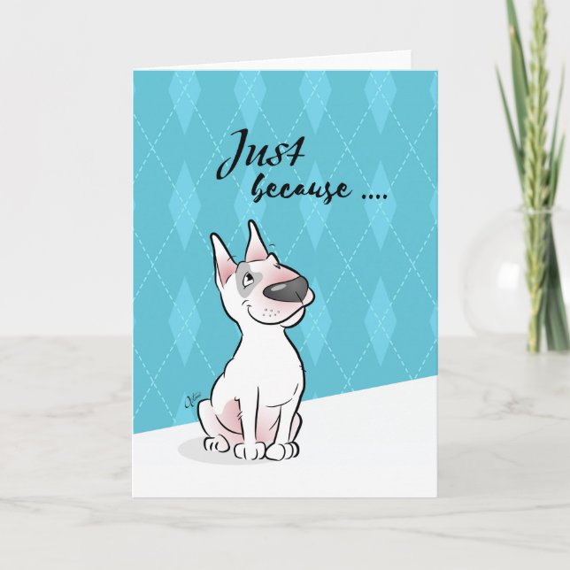 Carte "Juste parce que… "carte de bande dessinée de (Devant)