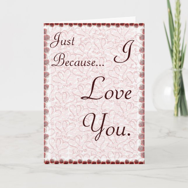 Carte Juste parce que je t'aime (Devant)