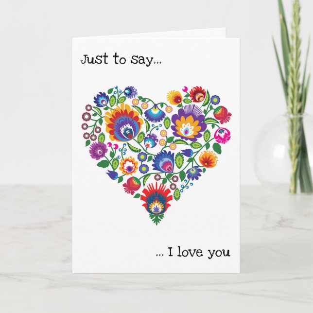 Carte Juste pour dire.... la Saint-Valentin (Devant)