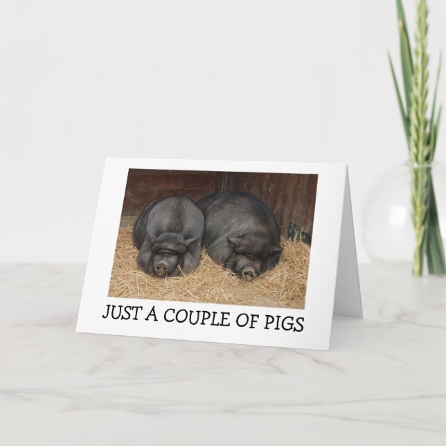 CARTE "JUSTE QUELQUES COUPLES DE PORC-MANGER POULET" ANN (Devant)