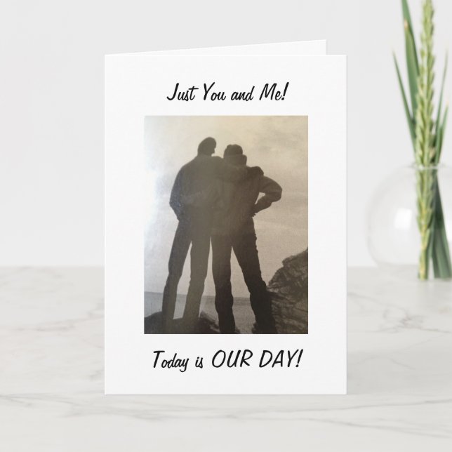 CARTE JUSTE TOI ET MOI POUR NOTRE PREMIER ANNIVERSAIRE (Devant)