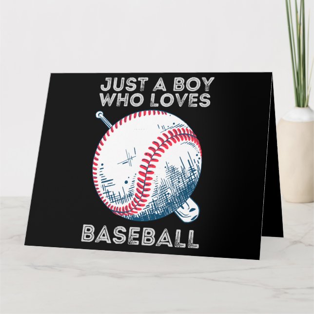 Carte Juste un garçon qui aime baseball Batter baseball  (Devant)