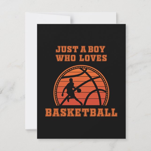 Carte Juste Un Garçon Qui Aime Le Basketball (Devant)
