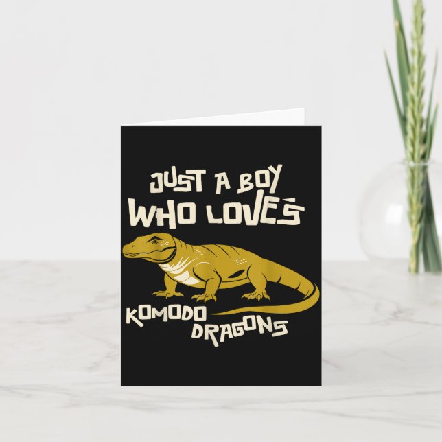 Carte Juste Un Garçon Qui Aime Les Dragons De Komodo Rep (Devant)