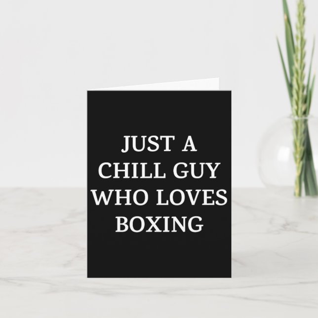 Carte Juste Un Gars Qui Aime La Boxe (Devant)