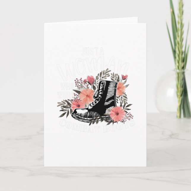 Carte Juste une femme portait des bottes de combat Vétér (Devant)