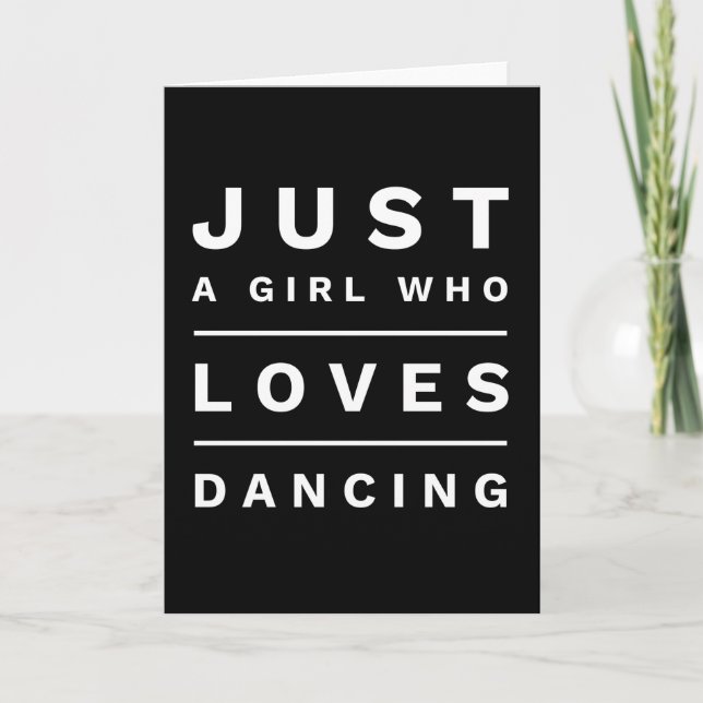 Carte Juste Une Fille Qui Aime Danser (Devant)