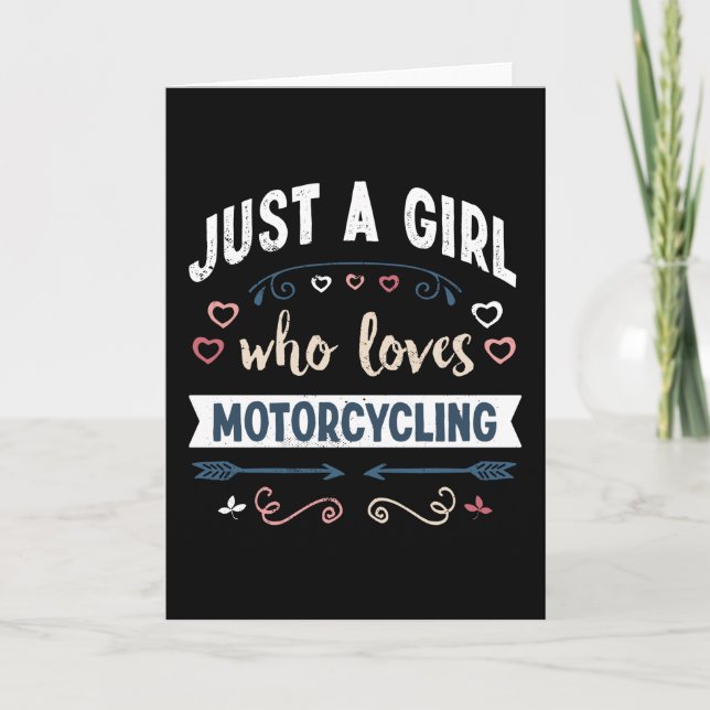 Carte Juste une fille qui aime la moto Dons Amusants (Devant)