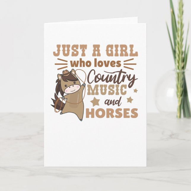 Carte Juste Une Fille Qui Aime La Musique De Pays Et Les (Devant)
