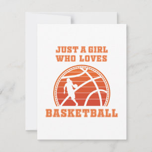 Carte Juste Une Fille Qui Aime Le Basket-Ball
