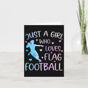 Carte Juste une fille qui aime le football à drapeau drô