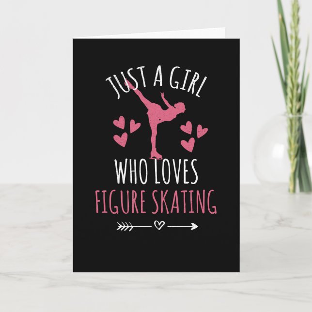 Carte Juste une fille qui aime le patinage artistique ca (Devant)