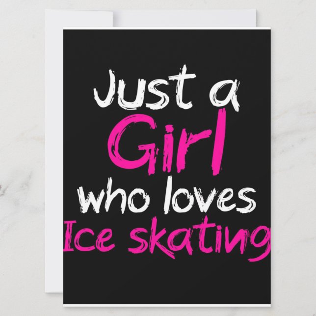 Carte Juste une fille qui aime le patinage sur glace (Devant)