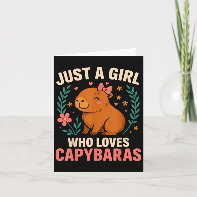 Carte Juste Une Fille Qui Aime Les Capybaras (Devant)