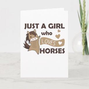 Carte Juste Une Fille Qui Aime Les Chevaux. Coeur du che