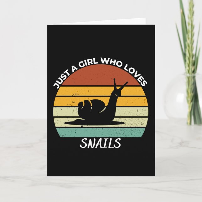 Carte Juste une fille qui aime les escargots (Devant)