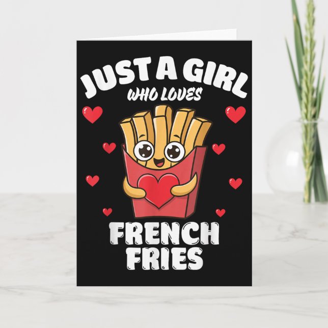 Carte Juste Une Fille Qui Aime Les Frites, Frites F (Devant)
