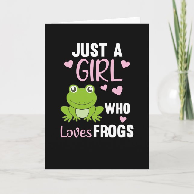 Carte Juste Une Fille Qui Aime Les Grenouilles Grenouill (Devant)