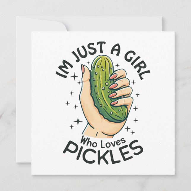 Carte Juste Une Fille Qui Aime Les Pickles - Végétan Drô (Devant)
