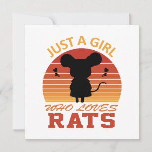 Carte Juste une fille qui aime les rats