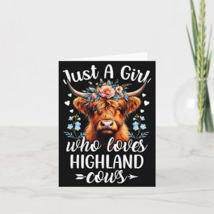 Carte Juste Une Fille Qui Aime Les Vaches Highland Écoss